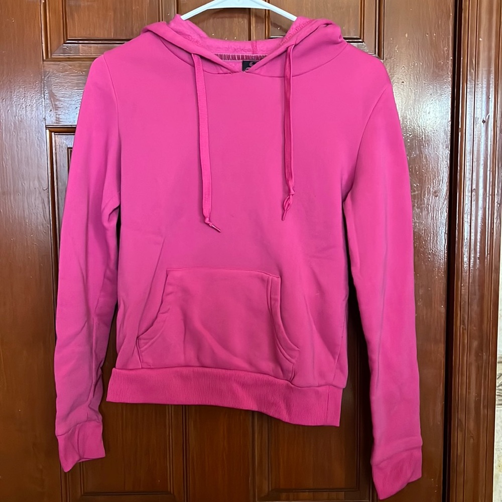 Pink hoodie, activewear sweatshirt